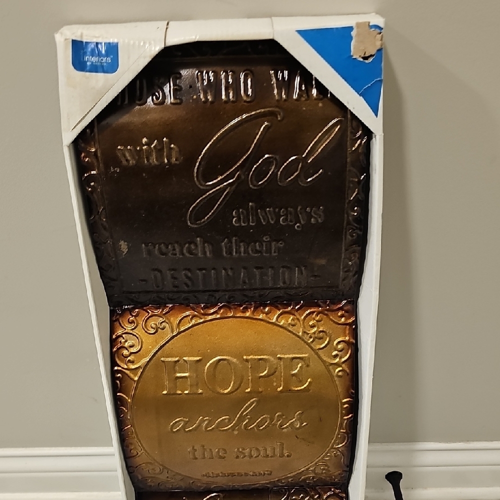 Inspirational Wall Art with Gold and Brown Accents